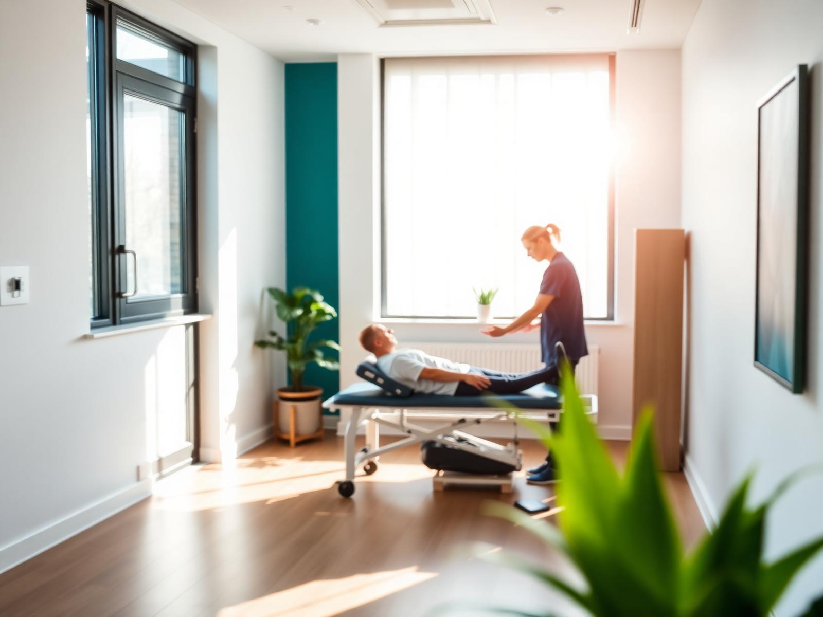 Physiotherapie Mannheim – moderner Behandlungsraum der Praxis PHysio7 in den Quadraten